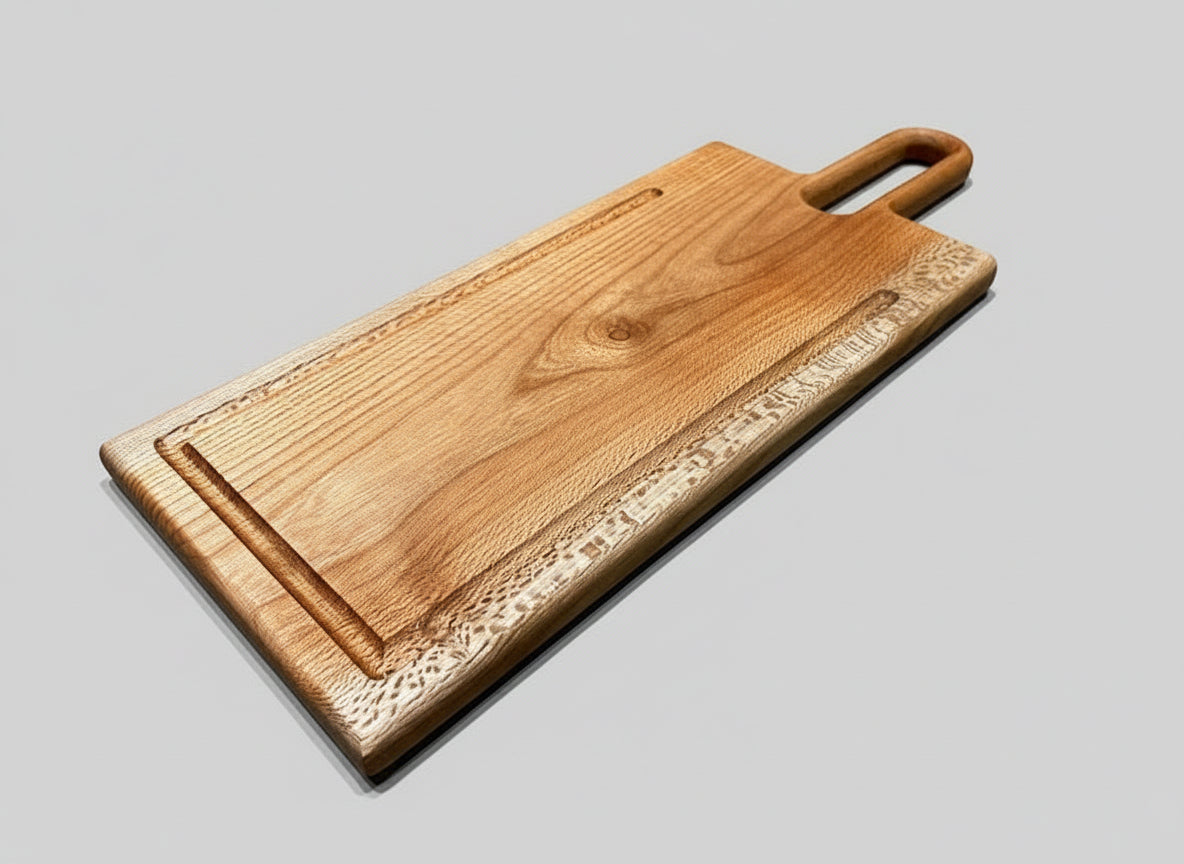 Tabla de Madera Nativa con Asa | Diseño Premium | Hecho a Mano