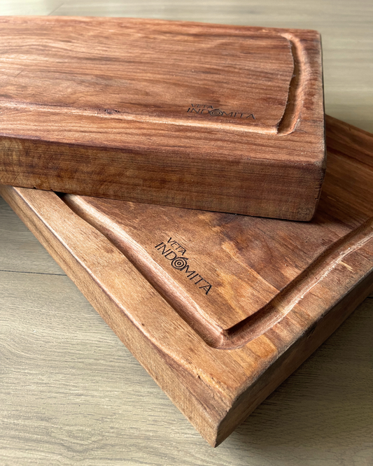 Tabla de Asado Gruesa de Madera Nativa Recuperada – 4,5 cm de Espesor - Veta Indómita