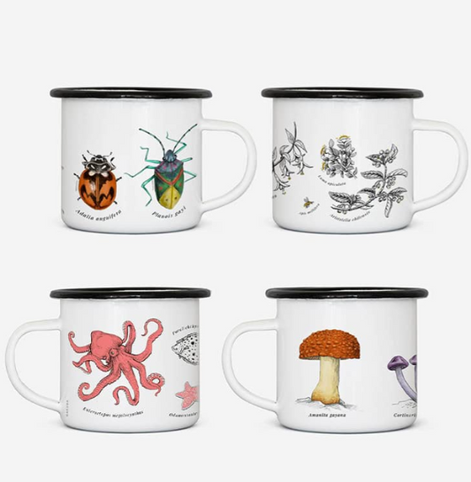 Tacho Enlozado fauna y flora de Chile | Taza Metálica Enlozada